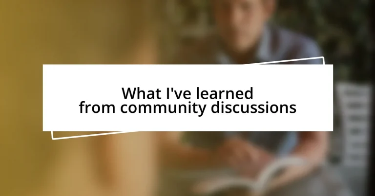 What I’ve learned from community discussions