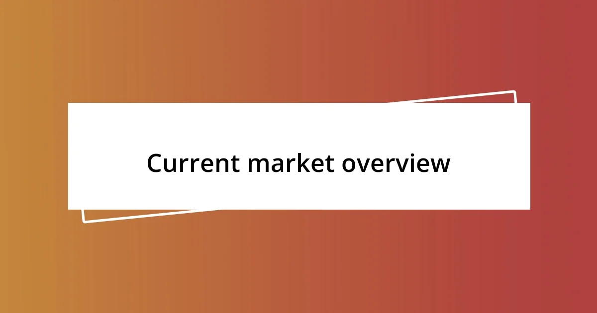 Current market overview